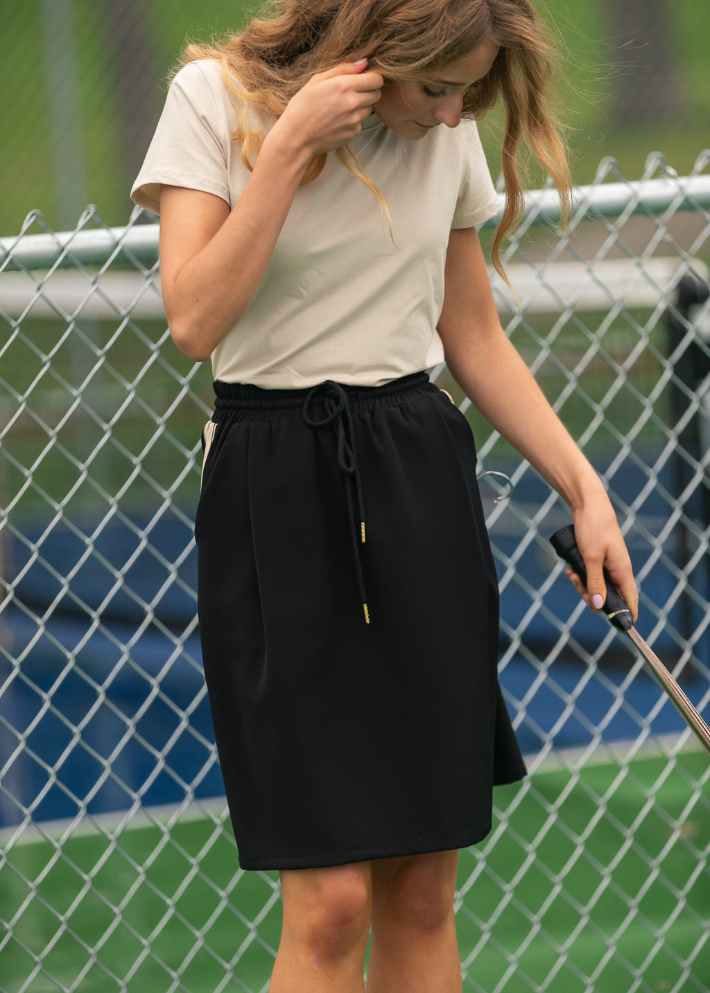 Inherit Co. Nina Mid-Rise Track Skirt — alternative angle