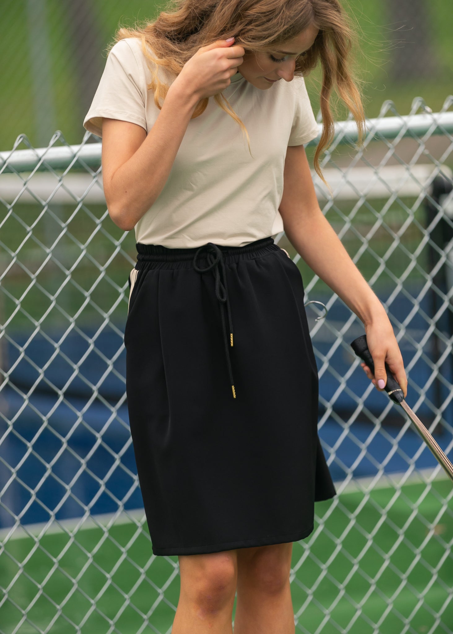 Inherit Co. Nina Mid-Rise Track Skirt — alternative angle