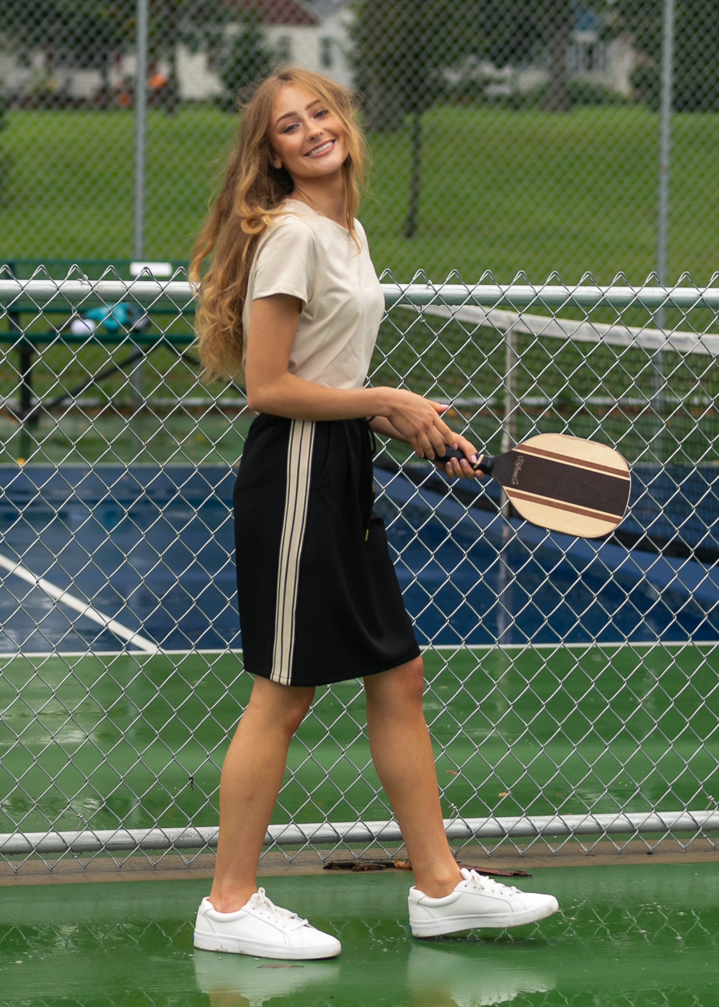Inherit Co. Nina Mid-Rise Track Skirt — lifestyle context
