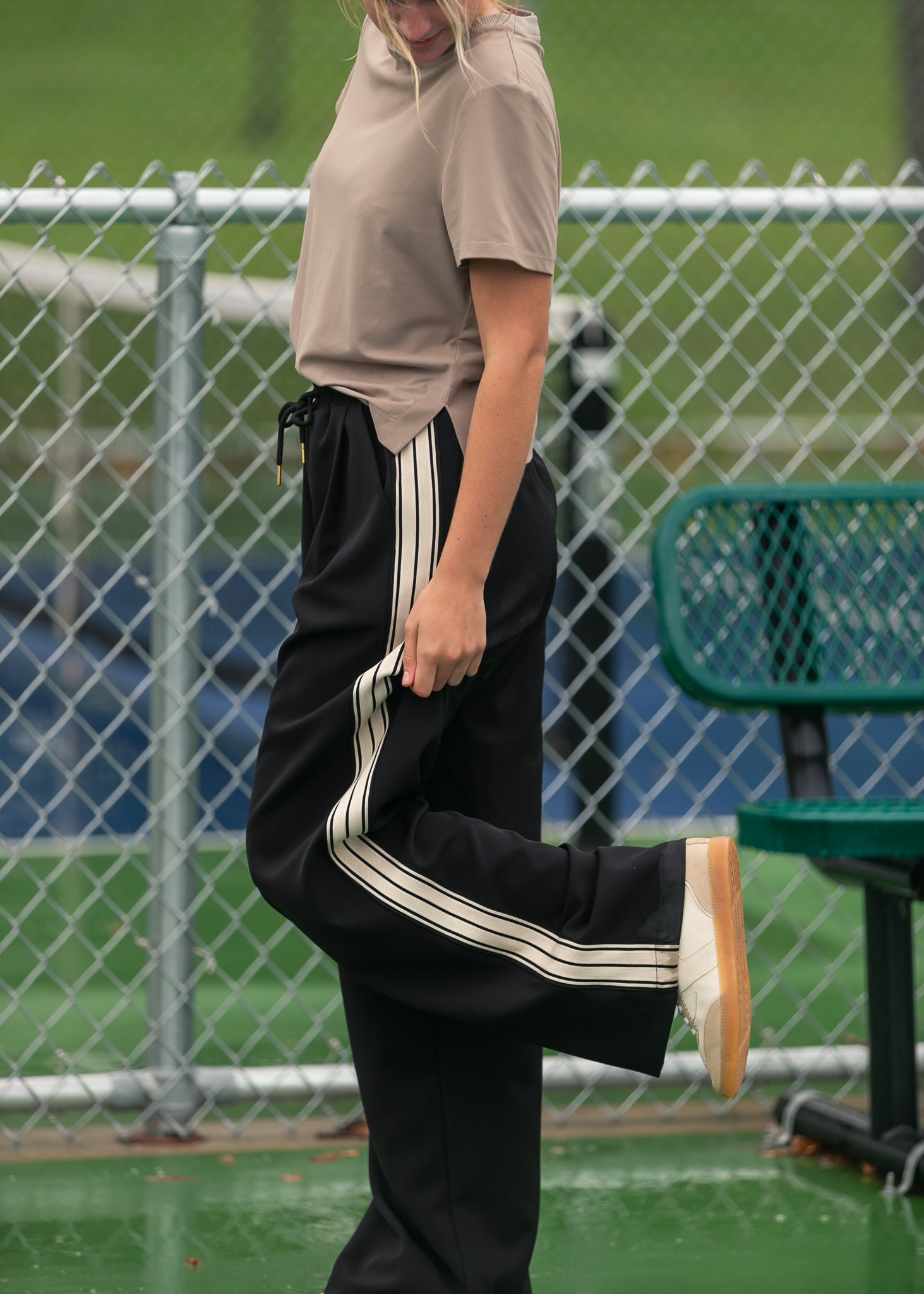 Inherit Co. Nina Wide Leg Track Pants — side view