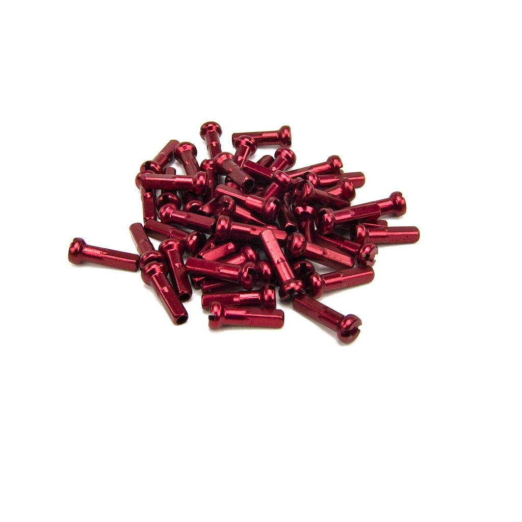 Mission BMX Aluminum Nipples 16mm - Red