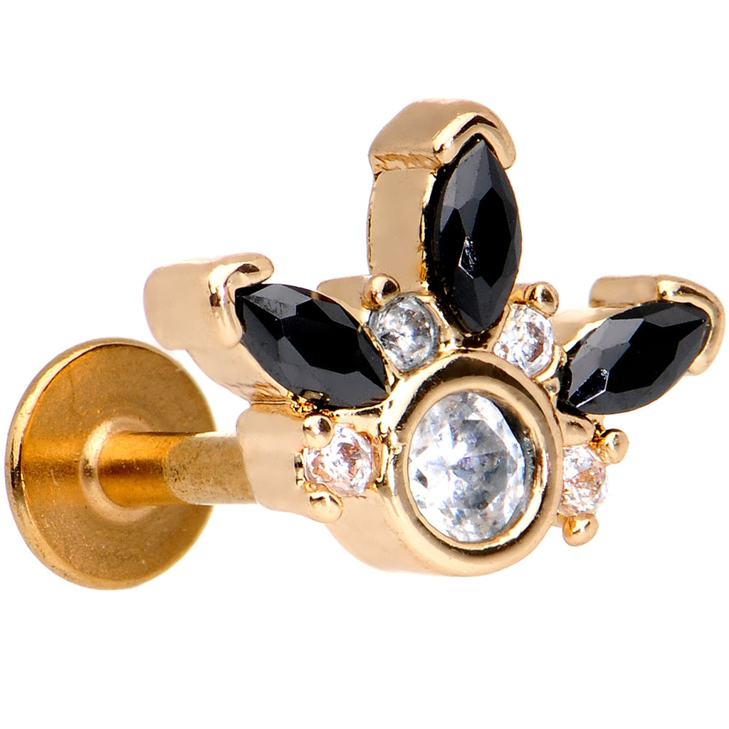 BodyCandy 1/4 Clear CZ Gem Rose Gold Tone Anodized Cartilage Tragus Earring — main product shot