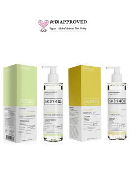 Skin401 Dual-Action Cleansing Set: Calendula Oil & BHA Gel - Deep Pore Cleansing, Blackhead Removal, Vegan Skincare for Oily & Combination Skin