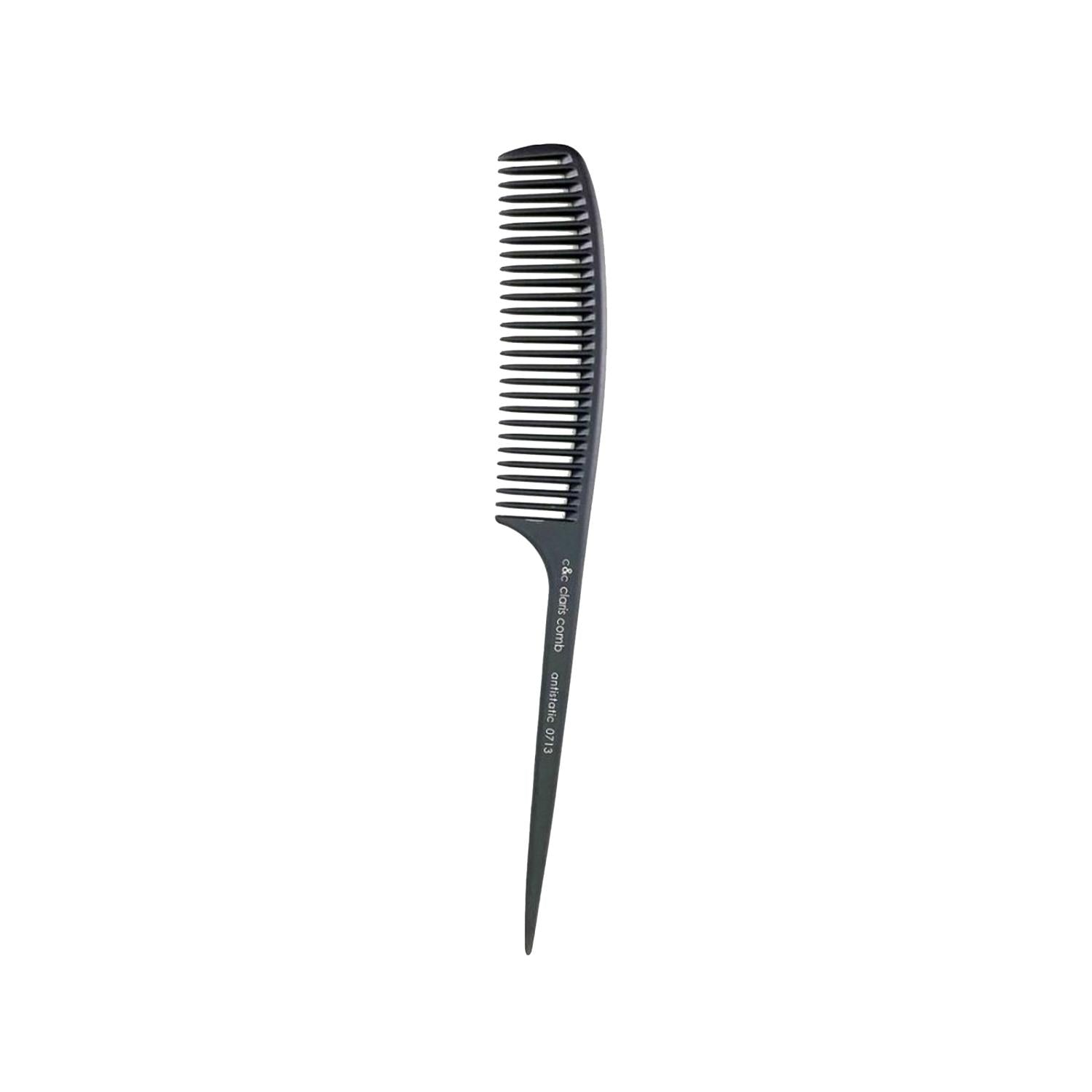Claris Carbon Comb 713 C-25011 - Durable Carbon Hair Comb for Detangling & Styling