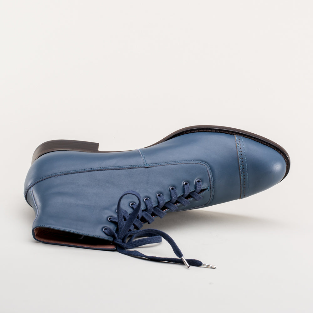 American Duchess Noble Men's Vintage Lace-Up Boots (Blue) — main product shot