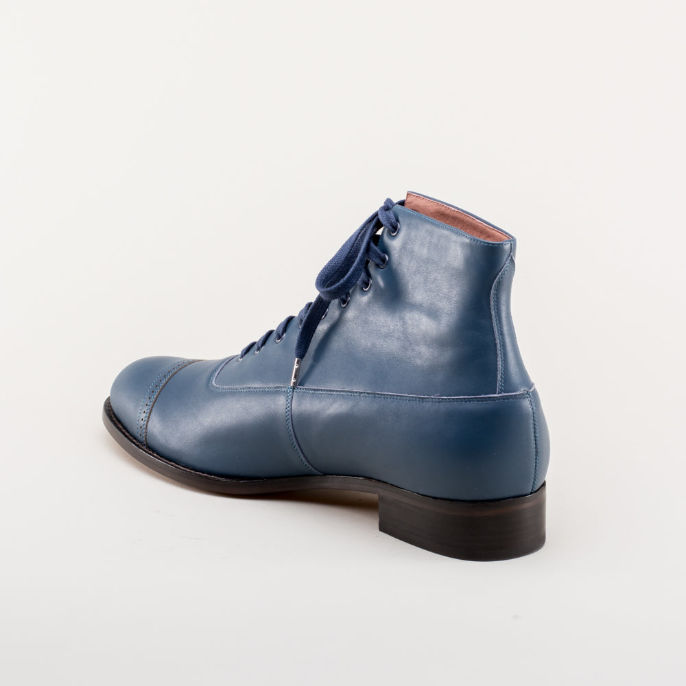 American Duchess Noble Men's Vintage Lace-Up Boots (Blue) — packaging or label