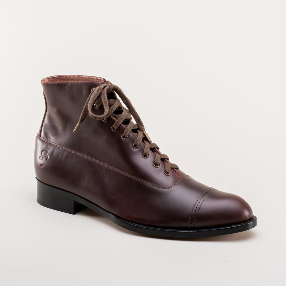 American Duchess Noble Men's Vintage Lace-Up Boots (Cordovan) — detail and construction