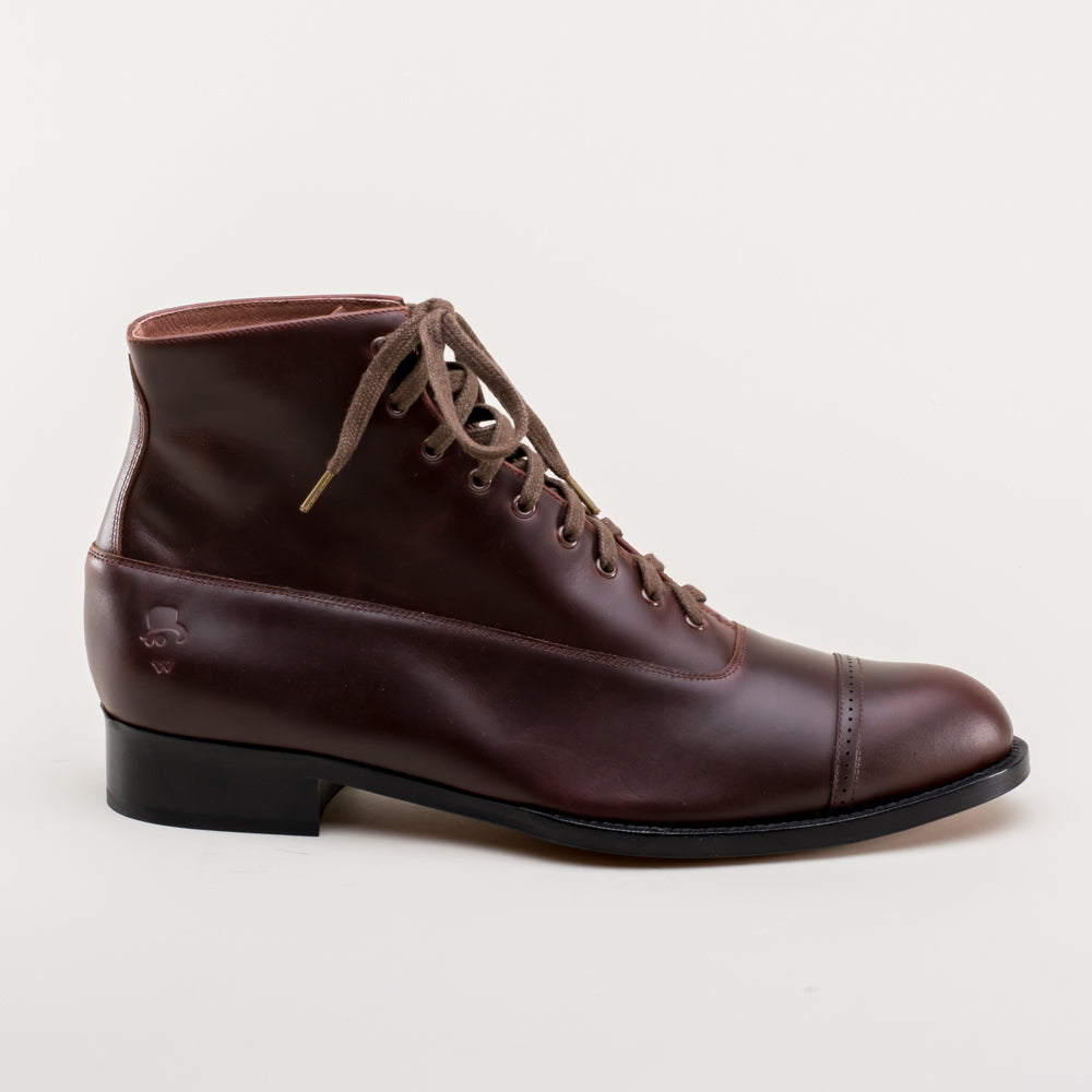 American Duchess Noble Men's Vintage Lace-Up Boots (Cordovan) — lifestyle context