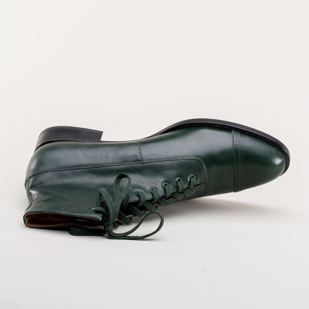 American Duchess Noble Men's Vintage Lace-Up Boots (Green) — main product shot