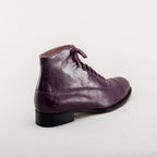 American Duchess Noble Men's Vintage Lace-Up Boots (Purple) — branding close-up