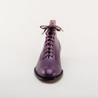 American Duchess Noble Men's Vintage Lace-Up Boots (Purple) — texture detail