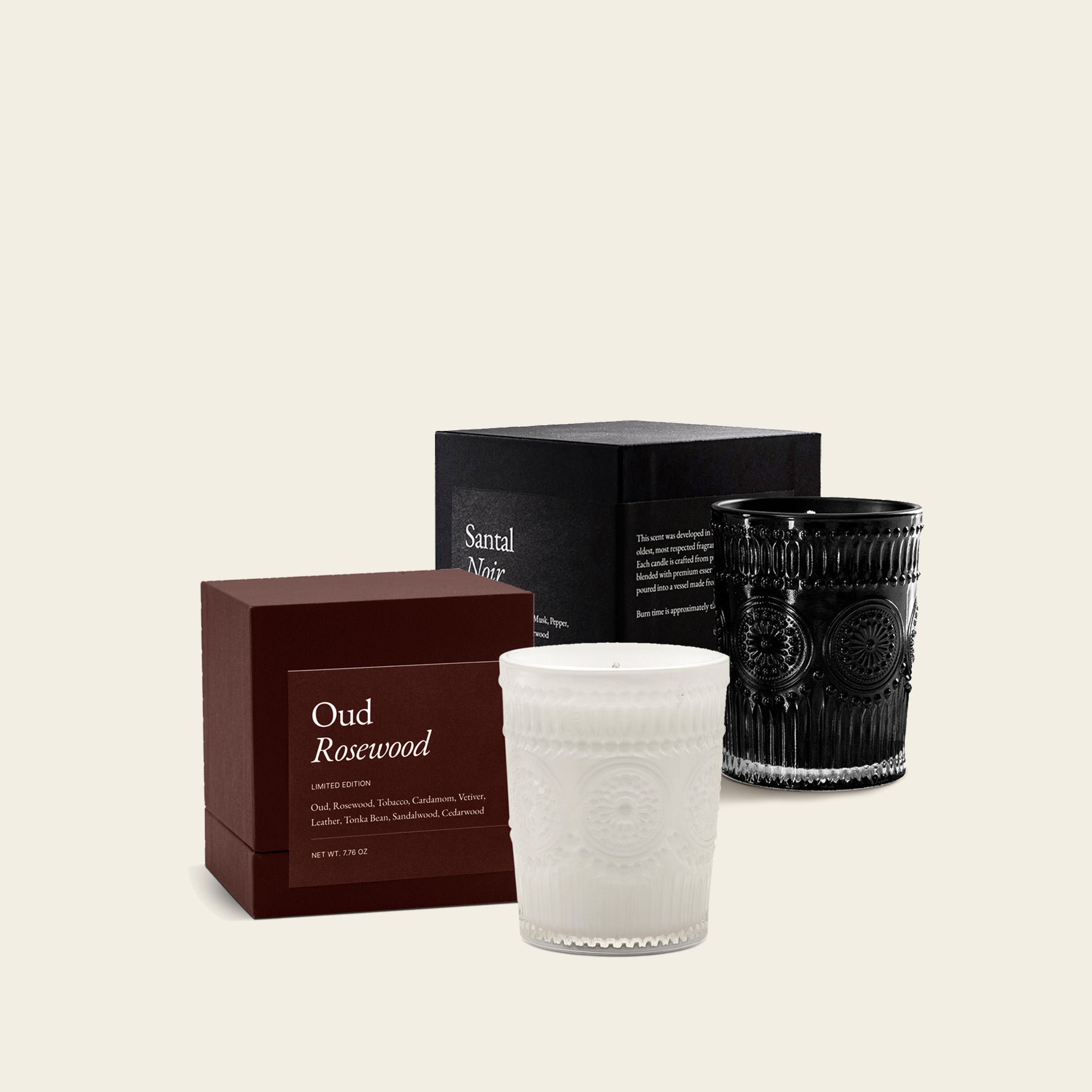 Italic Noir Swiss Scented Glass Candle — Swiss-made scented candle in noir glass vessel