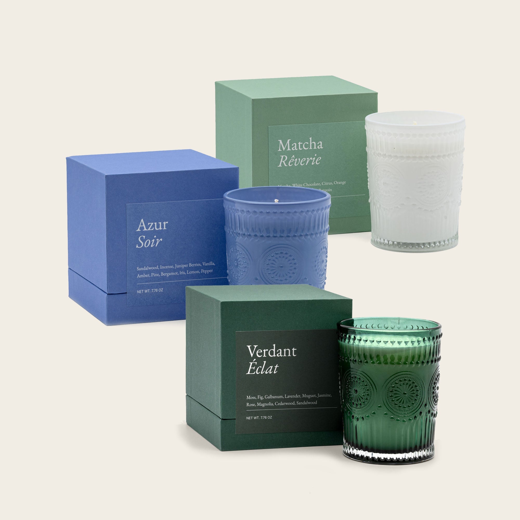 Italic Noir Swiss Scented Glass Candle — Swiss-made scented candle in noir glass vessel