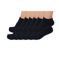 Spun Bamboo No Look Anklet Bamboo Viscose Socks Unisex Black Color - 12-pack — main product shot