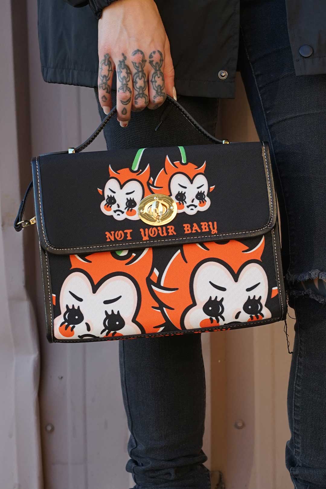 Thrash Happy Not Your Baby Purse — main product shot