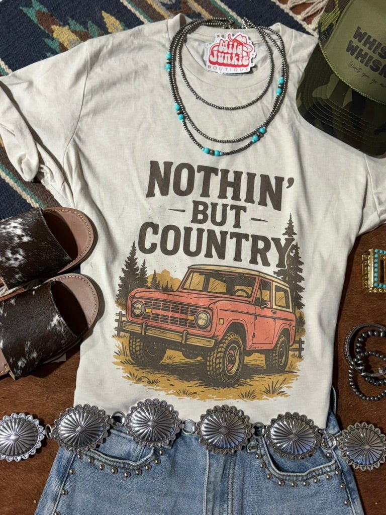 Wild Junkie Nothin' But Country Graphic Tee — lifestyle worn / used context