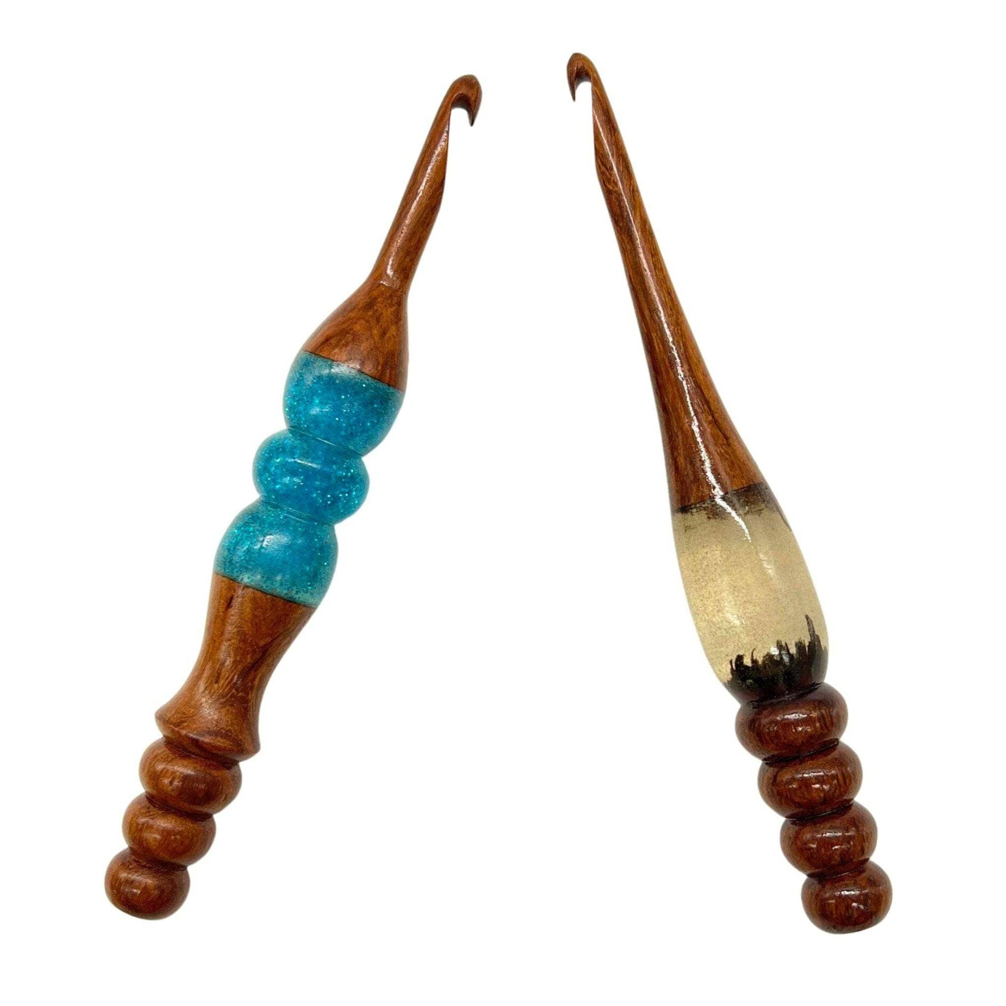 Darn Good Yarn Sparkle Rosewood Crochet Hook — notions and tools category context