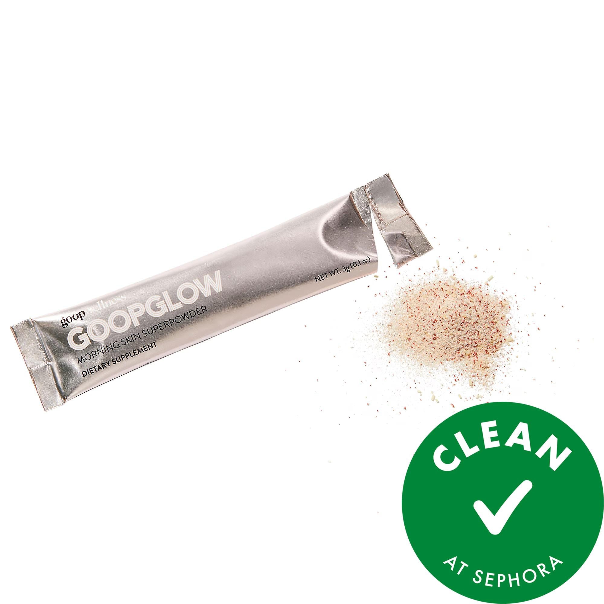 GOOPGLOW Antioxidant Drink Mix for Glowing Skin - Daily Skincare Drink with 6 Antioxidants, Clean Beauty Supplement, Anti-Aging Powder