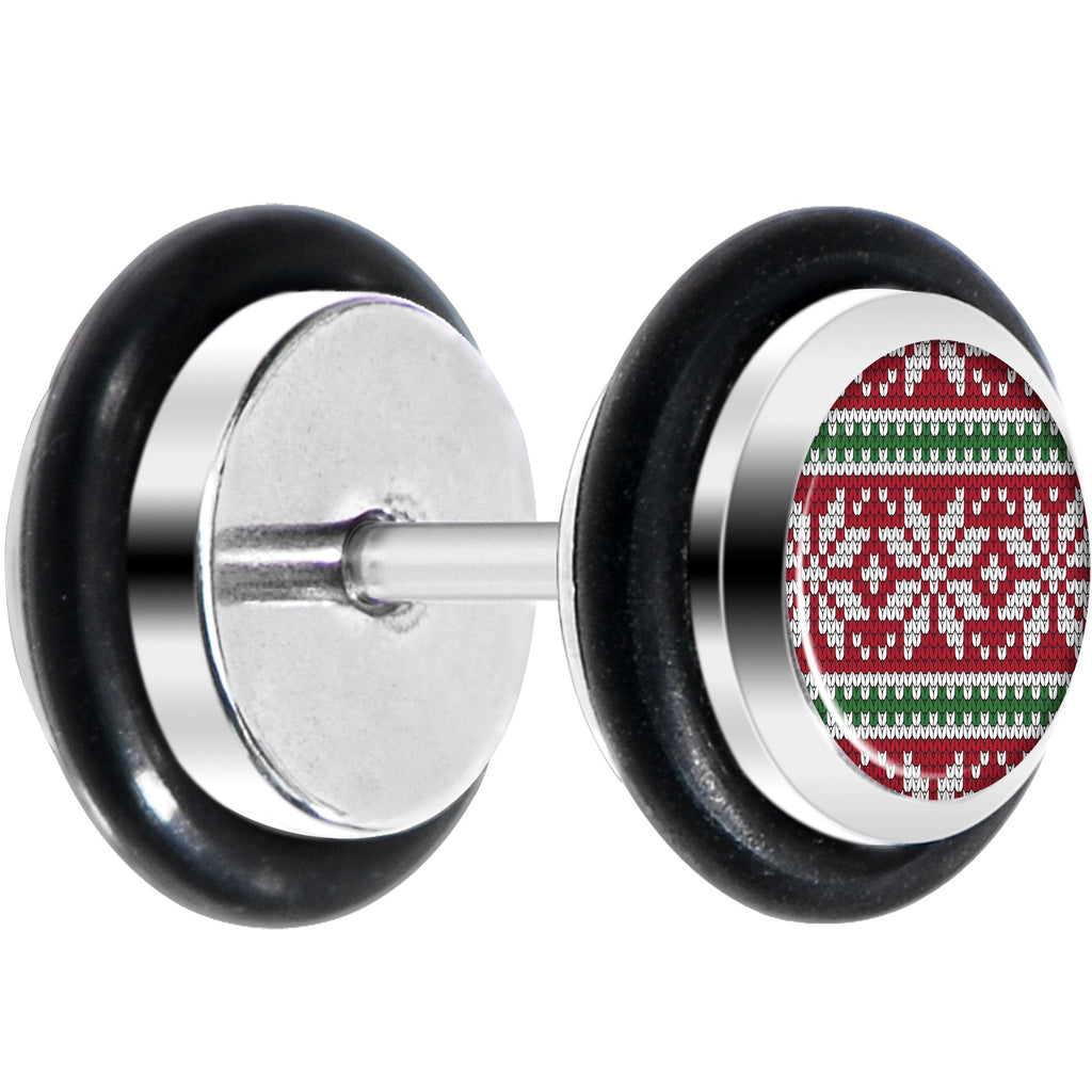BodyCandy Red Green Christmas Sweater Cheater Plug Set — detail close-up