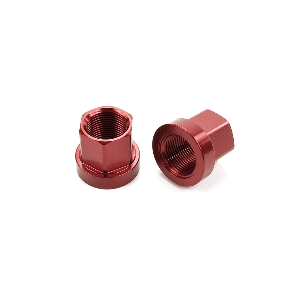 Mission BMX 14mm Aluminum Axle Nuts - Red