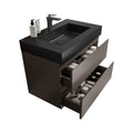 Nuvia 30-Inch Wall-Mounted Bathroom Vanity With Black Sink And Drawers (SAK76251) – SAKSBY WHOLESALE, view 3