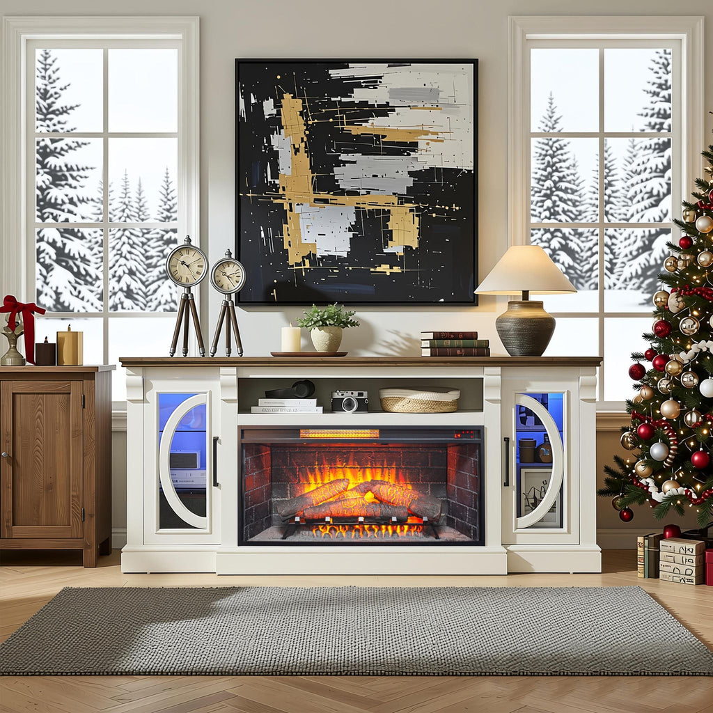 Nuvia 36-Inch Electric Antique Black Touch Panel Infrared Fireplace Insert With Removable Trim Kit (SAK84610) – SAKSBY WHOLES