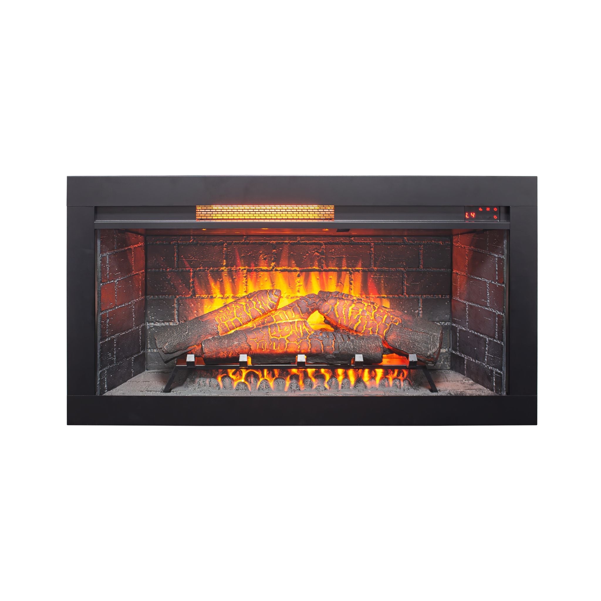Nuvia 36-Inch Electric Antique Black Touch Panel Infrared Fireplace Insert With Removable Trim Kit (SAK84610) – SAKSBY WHOLES