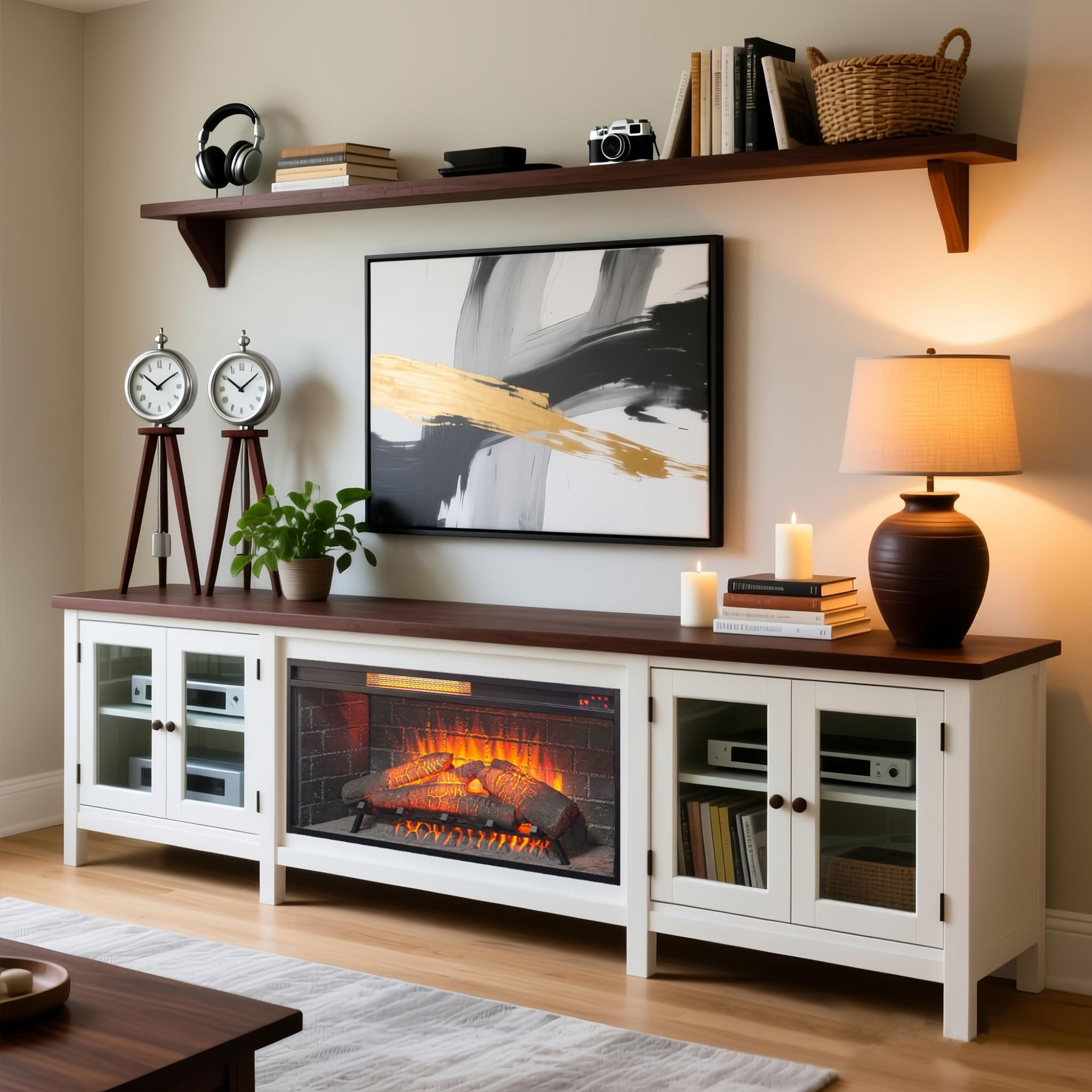 Nuvia 36-Inch Electric Antique Black Touch Panel Infrared Fireplace Insert With Removable Trim Kit (SAK84610) – SAKSBY WHOLES