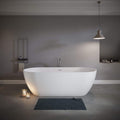Nuvia 59-Inch Luxury Solid Surface Matte White Freestanding Soaking Tub (SAK95320) – SAKSBY WHOLESALE, view 9