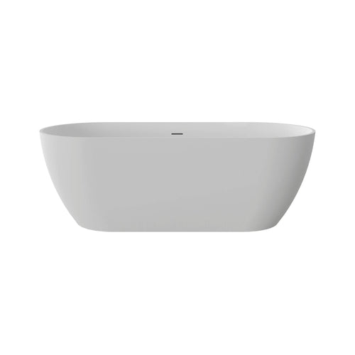 Nuvia 59-Inch Luxury Solid Surface Matte White Freestanding Soaking Tub (SAK95320) – SAKSBY WHOLESALE