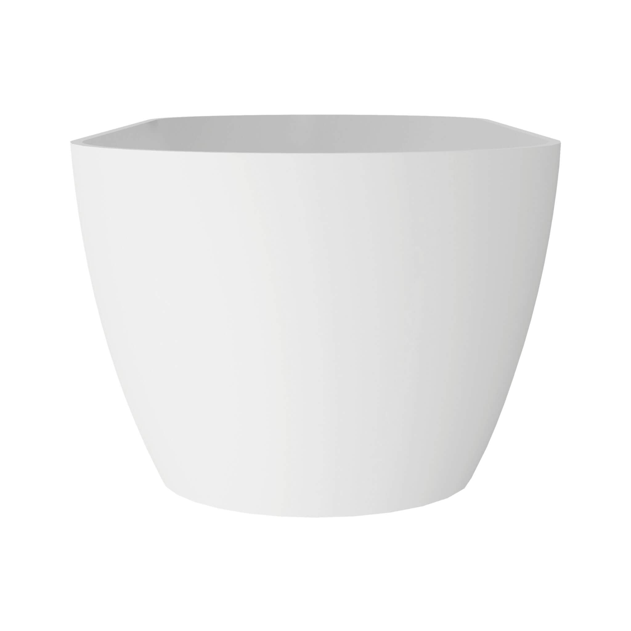 Nuvia 59-Inch Luxury Solid Surface Matte White Freestanding Soaking Tub (SAK95320) – SAKSBY WHOLESALE, view 8