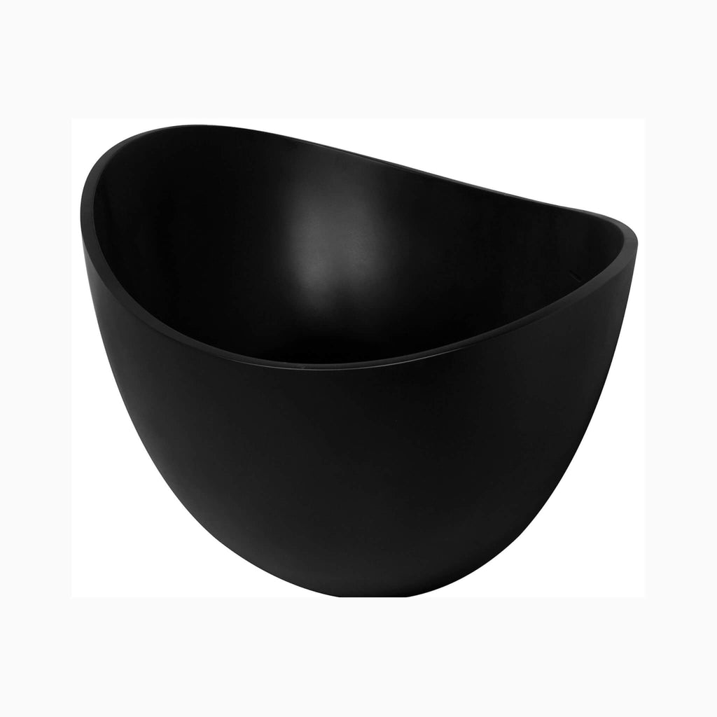 Nuvia 63-Inch Modern Freestanding Single-Piece Matte Black Finish Stone Resin Bathtub (SAK69041) – SAKSBY WHOLESALE, view 3