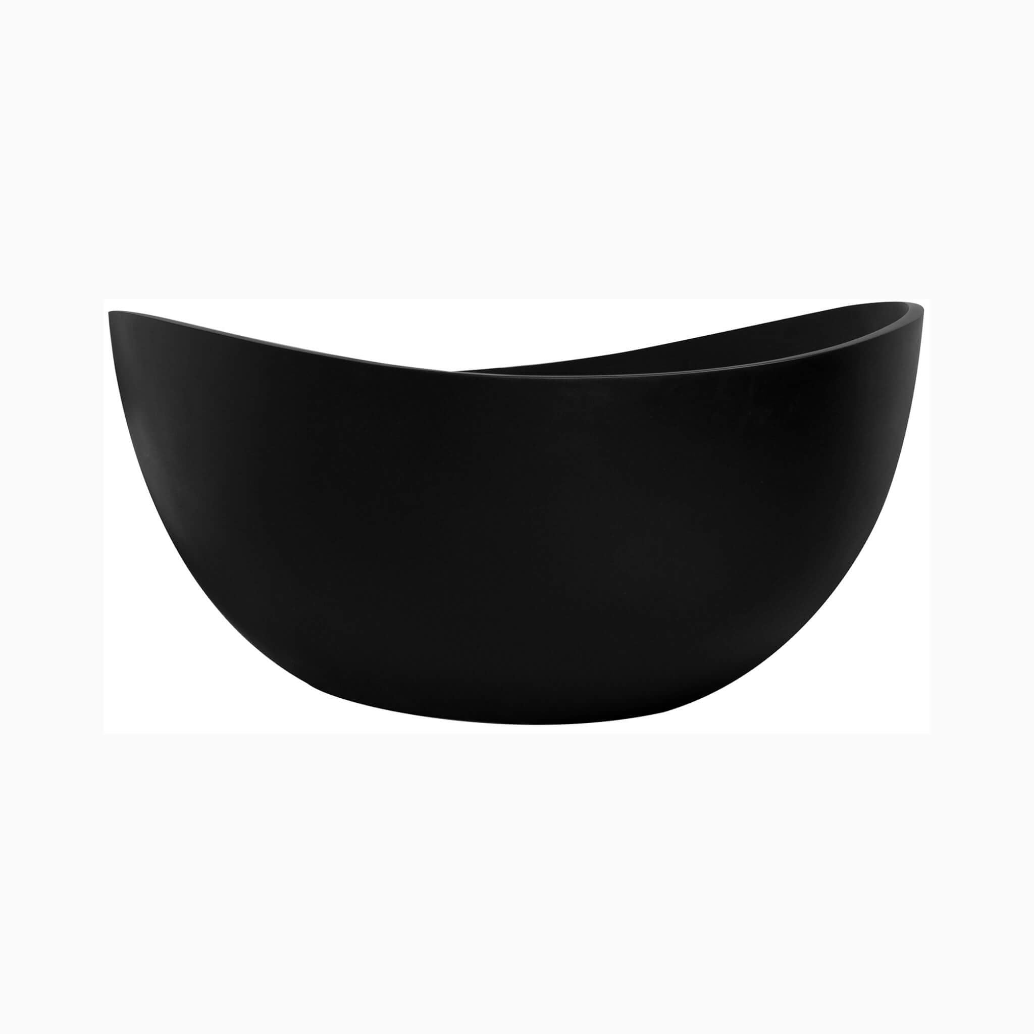 Nuvia 63-Inch Modern Freestanding Single-Piece Matte Black Finish Stone Resin Bathtub (SAK69041) – SAKSBY WHOLESALE, view 8