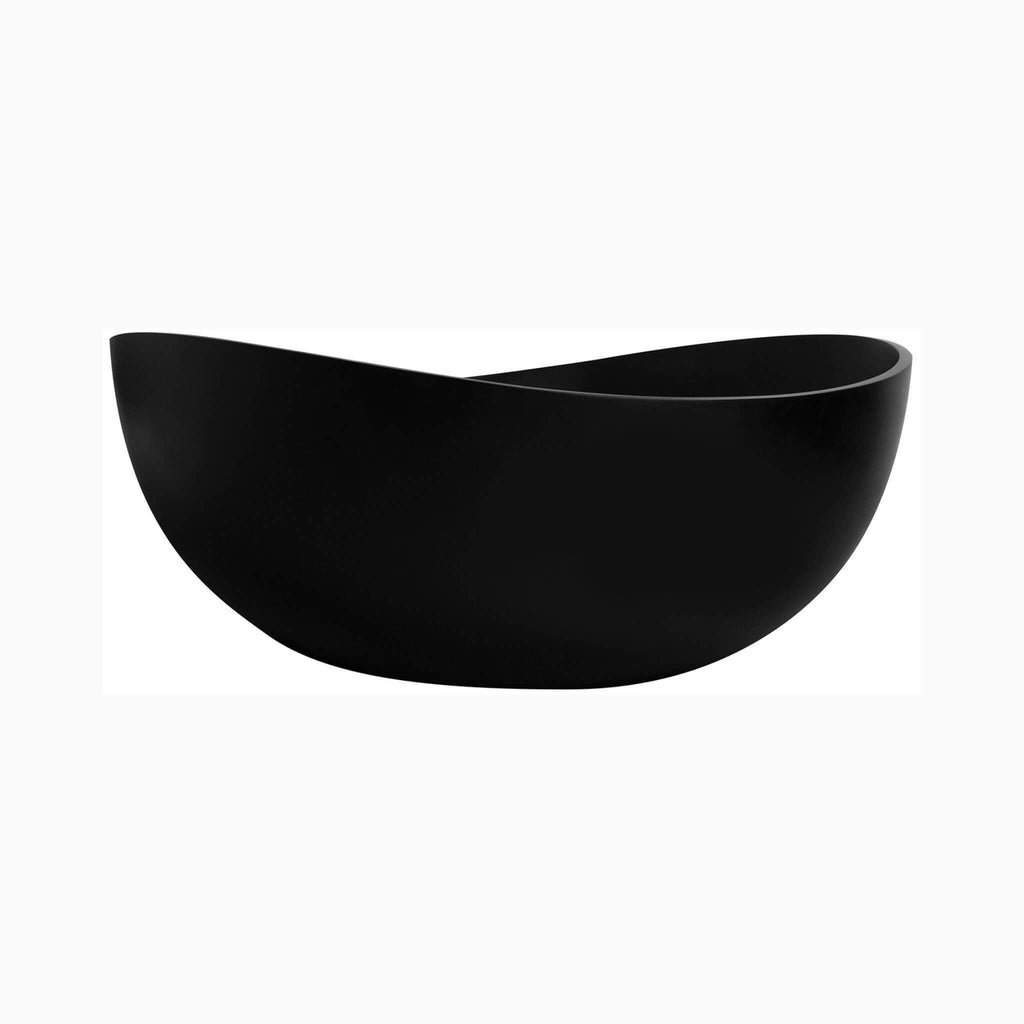 Nuvia 63-Inch Modern Freestanding Single-Piece Matte Black Finish Stone Resin Bathtub (SAK69041) – SAKSBY WHOLESALE, view 6