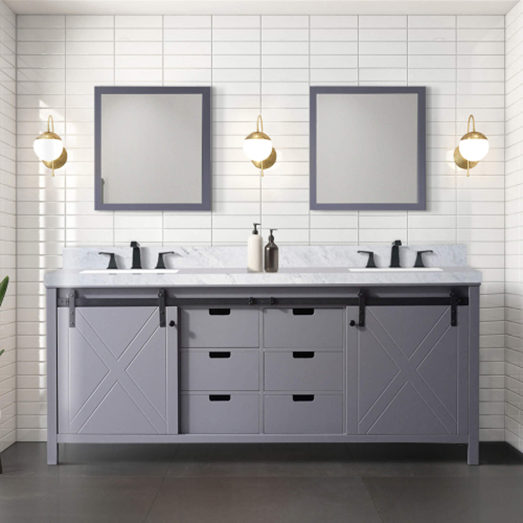 Nuvia 80-Inch Fully Assembled Double Bath Vanity With Soft Close Cabinets [No Countertop] (SAK53904) – SAKSBY WHOLESALE, view