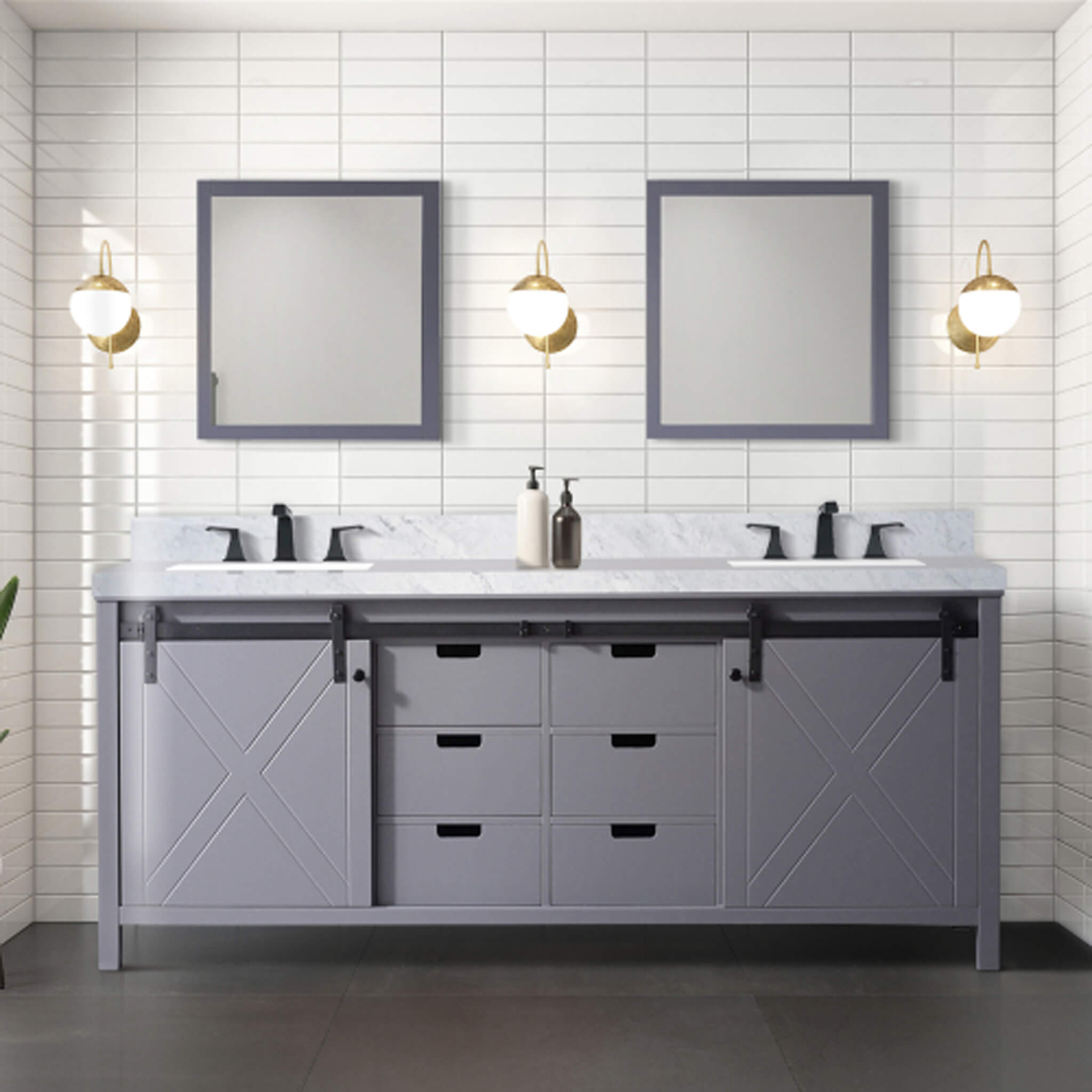 Nuvia 80-Inch Fully Assembled Double Bath Vanity With Soft Close Cabinets [No Countertop] (SAK53904) – SAKSBY WHOLESALE, view