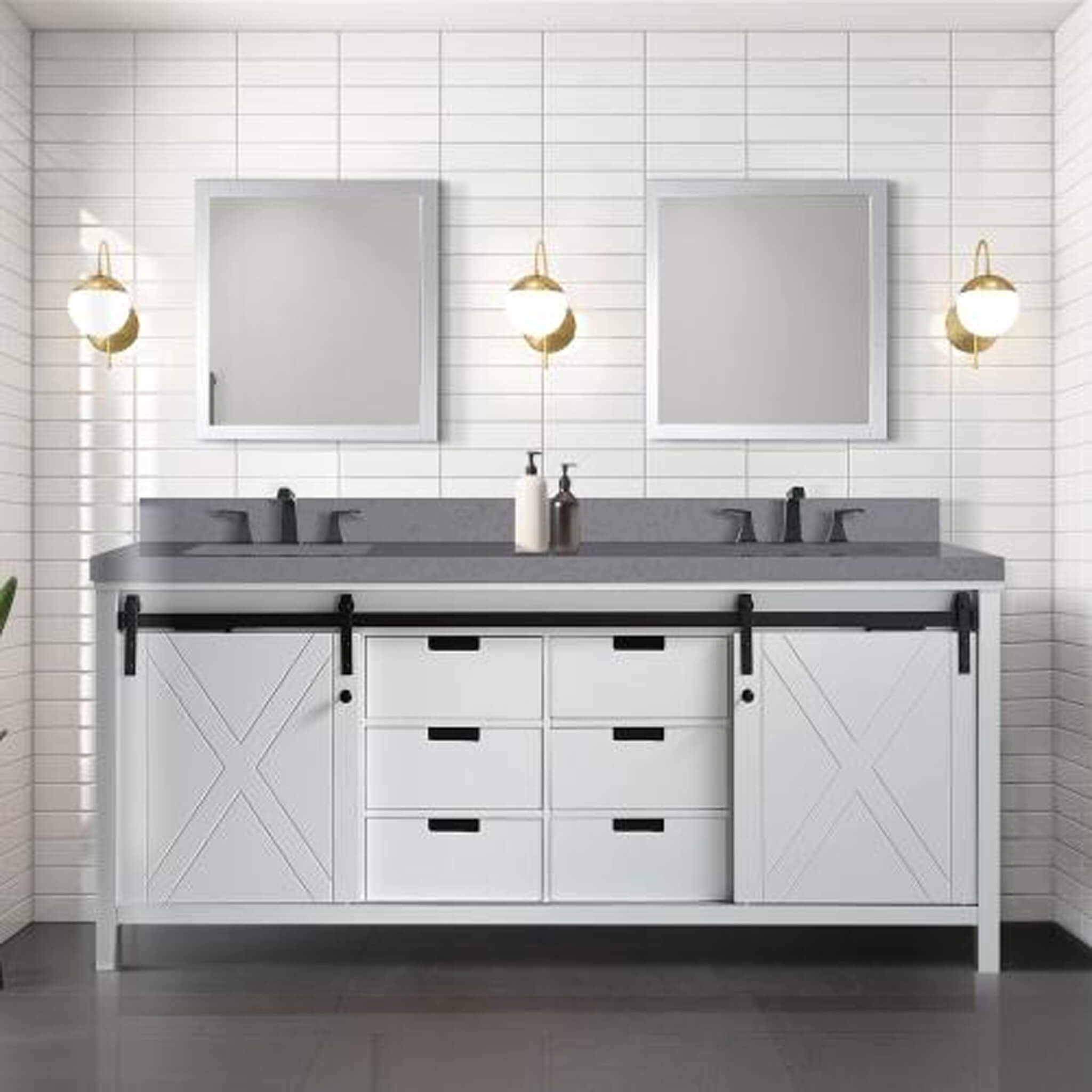 Nuvia 80-Inch Fully Assembled Double Bath Vanity With Soft Close Cabinets [No Countertop] (SAK53904) – SAKSBY WHOLESALE