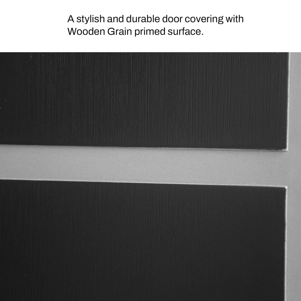 [36X80-Inch] Nuvia Black Modern Left Inswing Fiberglass Entry Door With Frosted Glass (SAK25849) – SAKSBY WHOLESALE, view 4