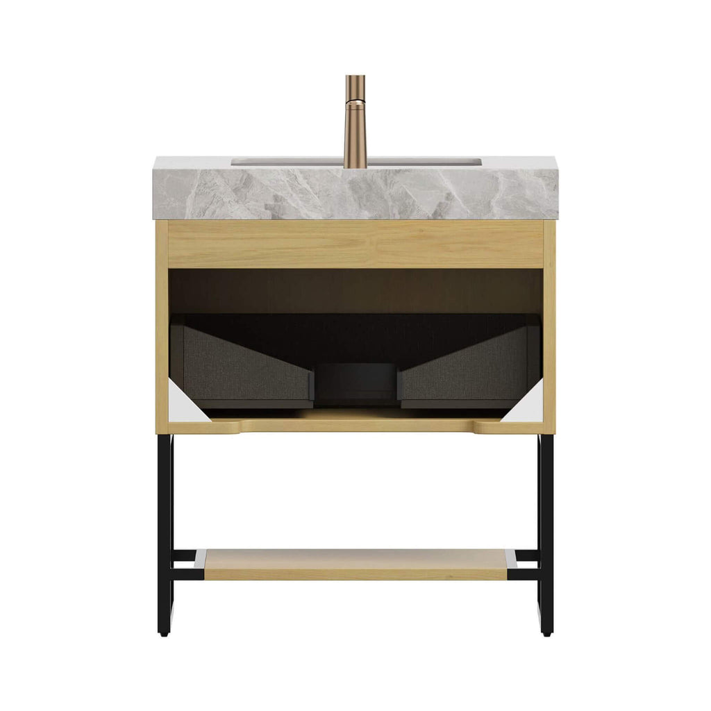 Nuvia Luxury 30-Inch Corolla Oak Freestanding Bathroom Vanity With Sink And Storage (SAK79352) – SAKSBY WHOLESALE, view 5