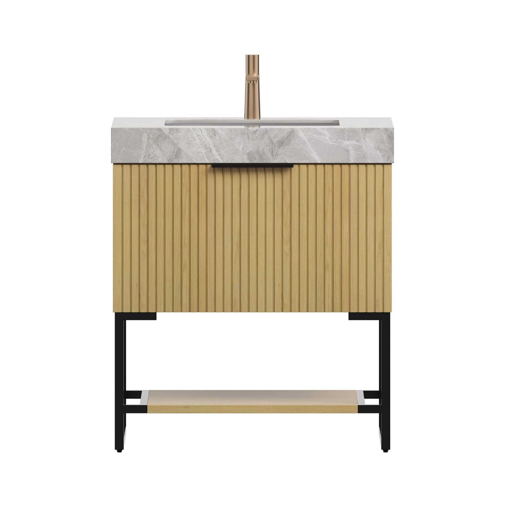 Nuvia Luxury 30-Inch Corolla Oak Freestanding Bathroom Vanity With Sink And Storage (SAK79352) – SAKSBY WHOLESALE, view 3