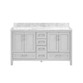 Nuvia Premium 60-Inch Freestanding Double Sink Bathroom Vanity With Carrara Marble Top (SAK51829) – SAKSBY WHOLESALE, view 3