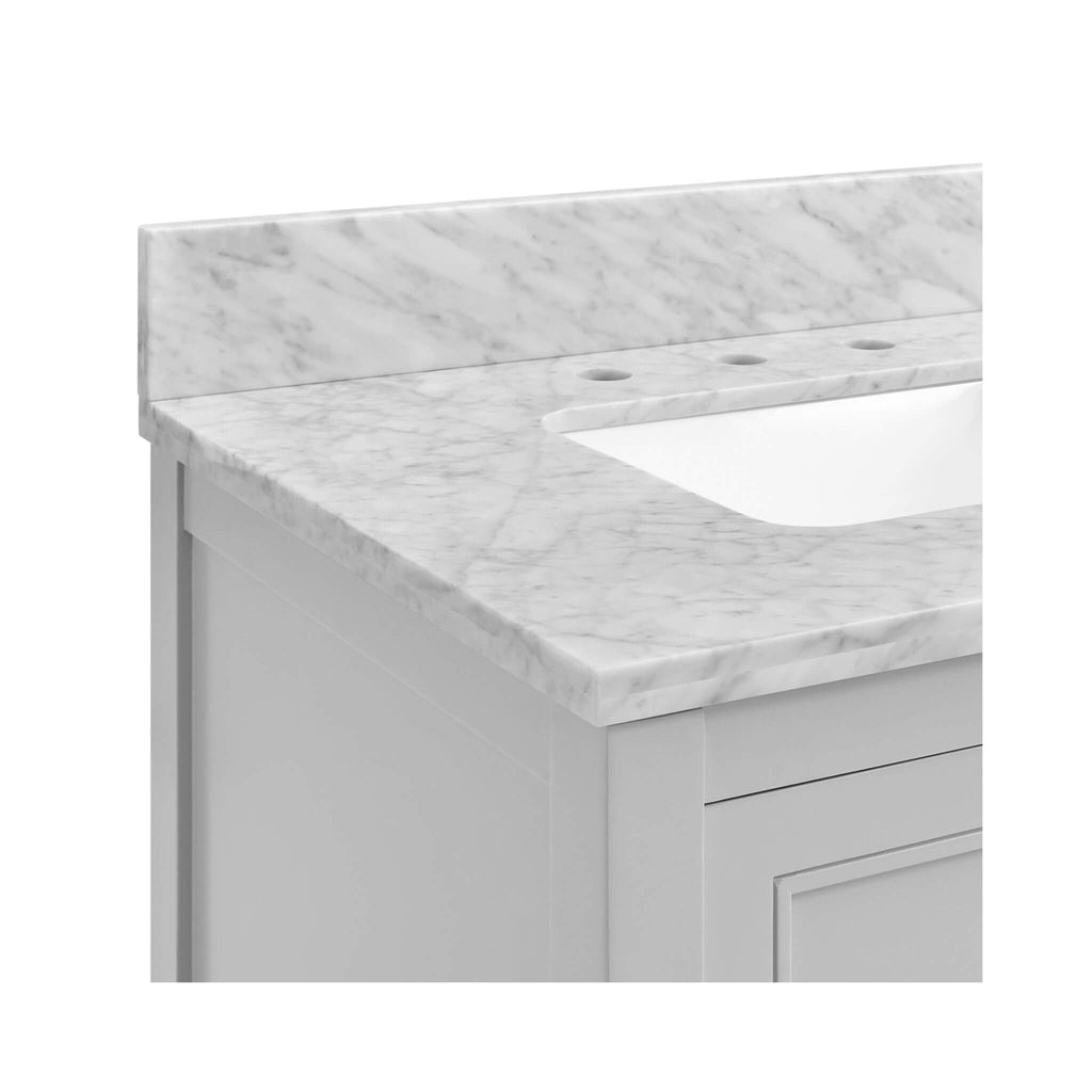 Nuvia Premium 60-Inch Freestanding Double Sink Bathroom Vanity With Carrara Marble Top (SAK51829) – SAKSBY WHOLESALE, view 9
