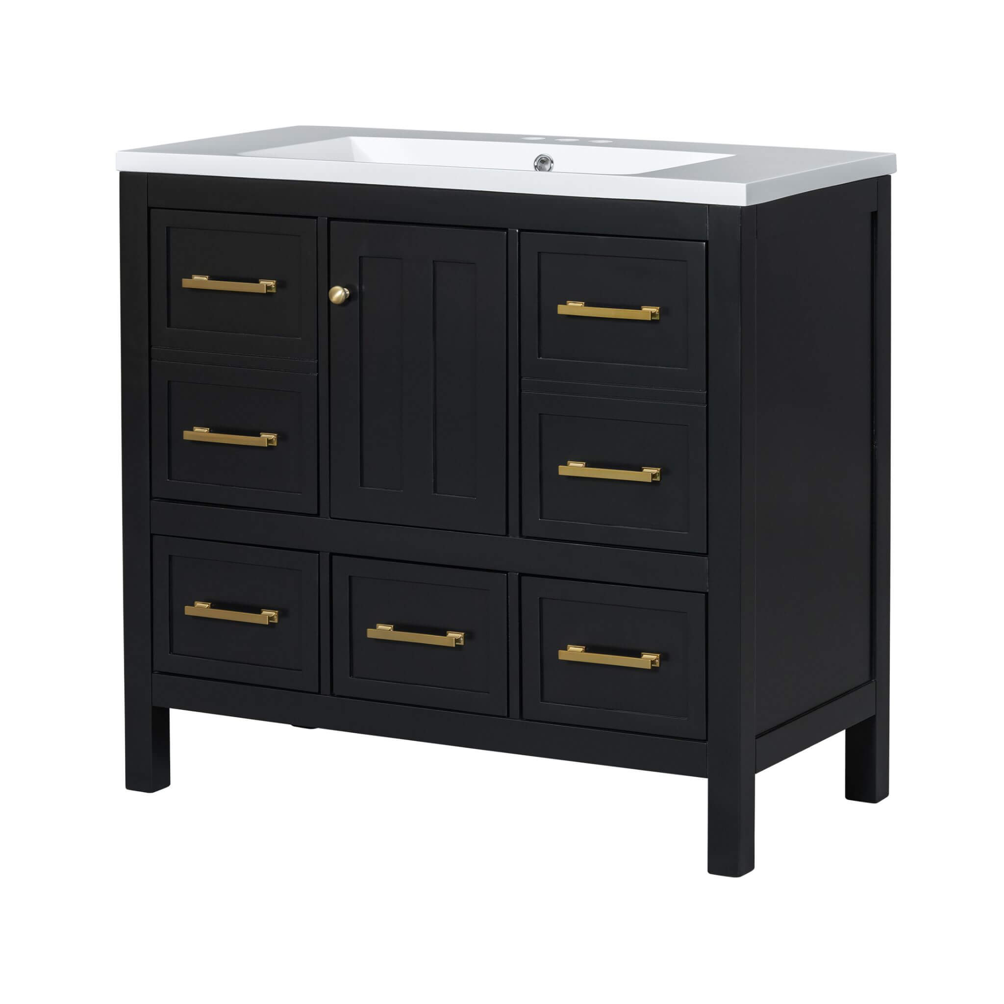 Nuvia Premium 72-Inch Bathroom Vanity Set With Resin Sink And Soft-Close Drawers [Faucet Not Included] (SAK62749) – SAKSBY WH