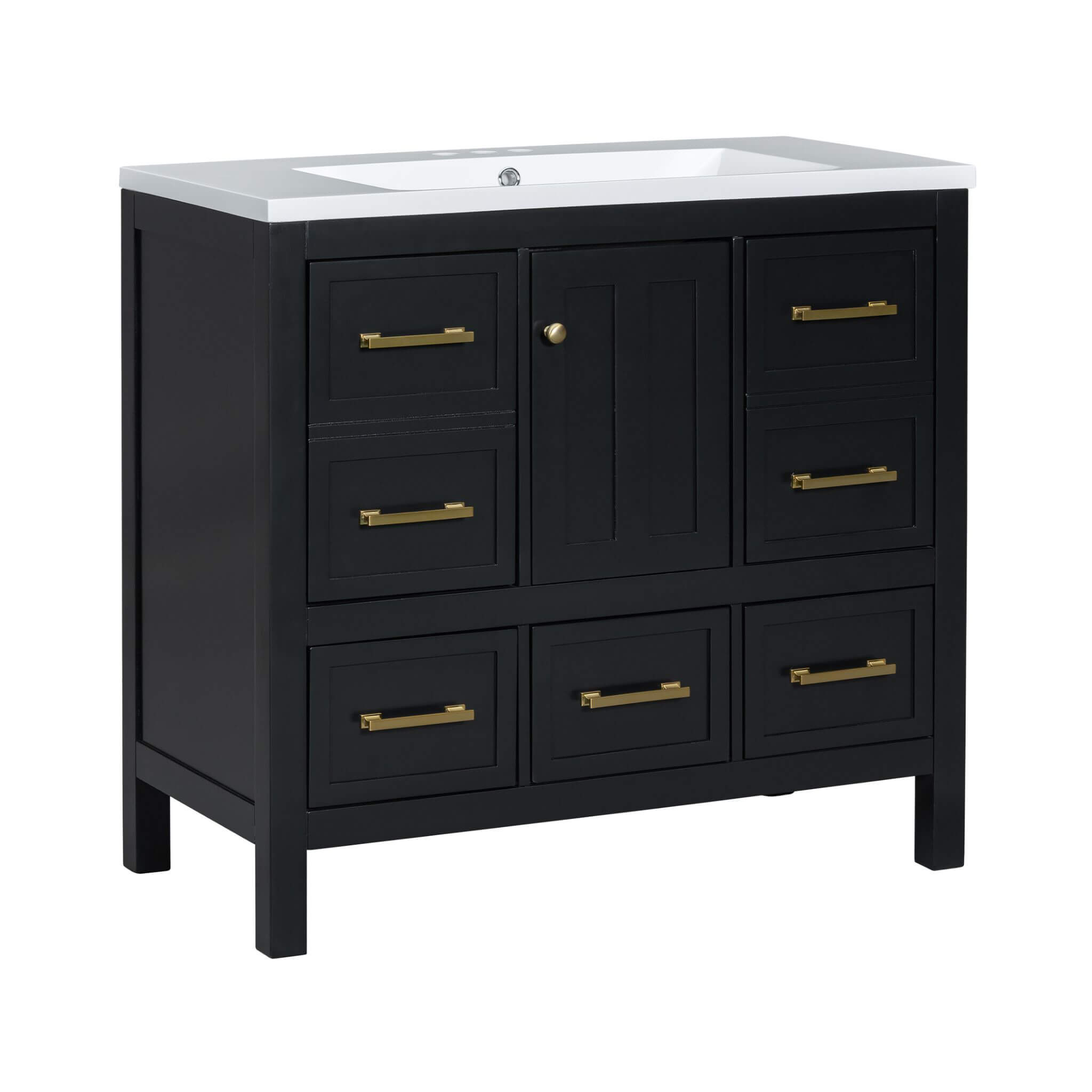 Nuvia Premium 72-Inch Bathroom Vanity Set With Resin Sink And Soft-Close Drawers [Faucet Not Included] (SAK62749) – SAKSBY WH