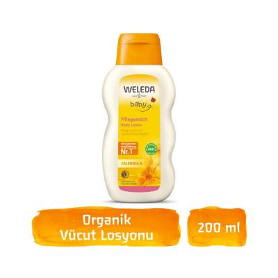 Weleda Baby Body Lotion with Organic Calendula - Natural, Gentle Moisturizer for Sensitive Skin, 6.76 fl oz