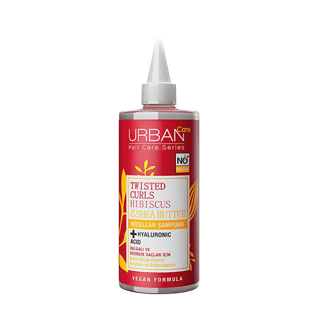 Urban Care Sulfate-Free Micellar Shampoo for Curly Hair - Gentle, Moisturizing, and Frizz-Reducing with Hibiscus & Shea Butter