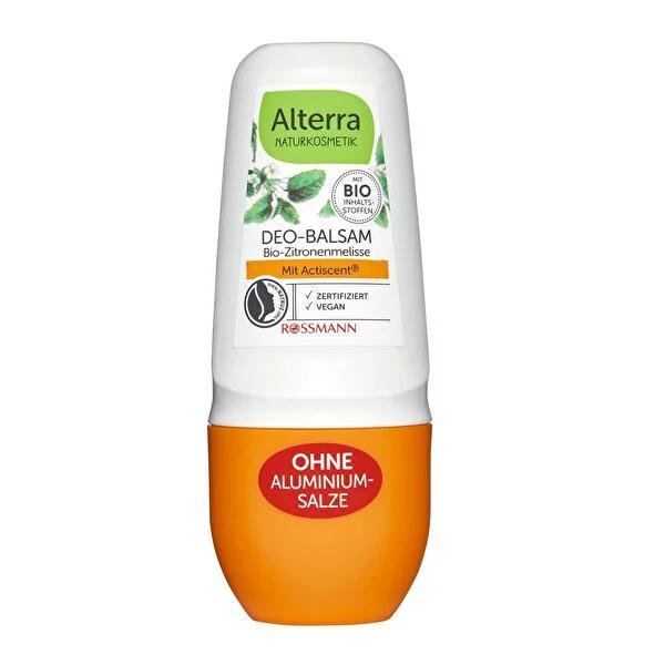 Alterra Natural Roll-On Deodorant, Lemon & Melissa Scent, Vegan, Dermatologically Approved - 1.69 fl oz