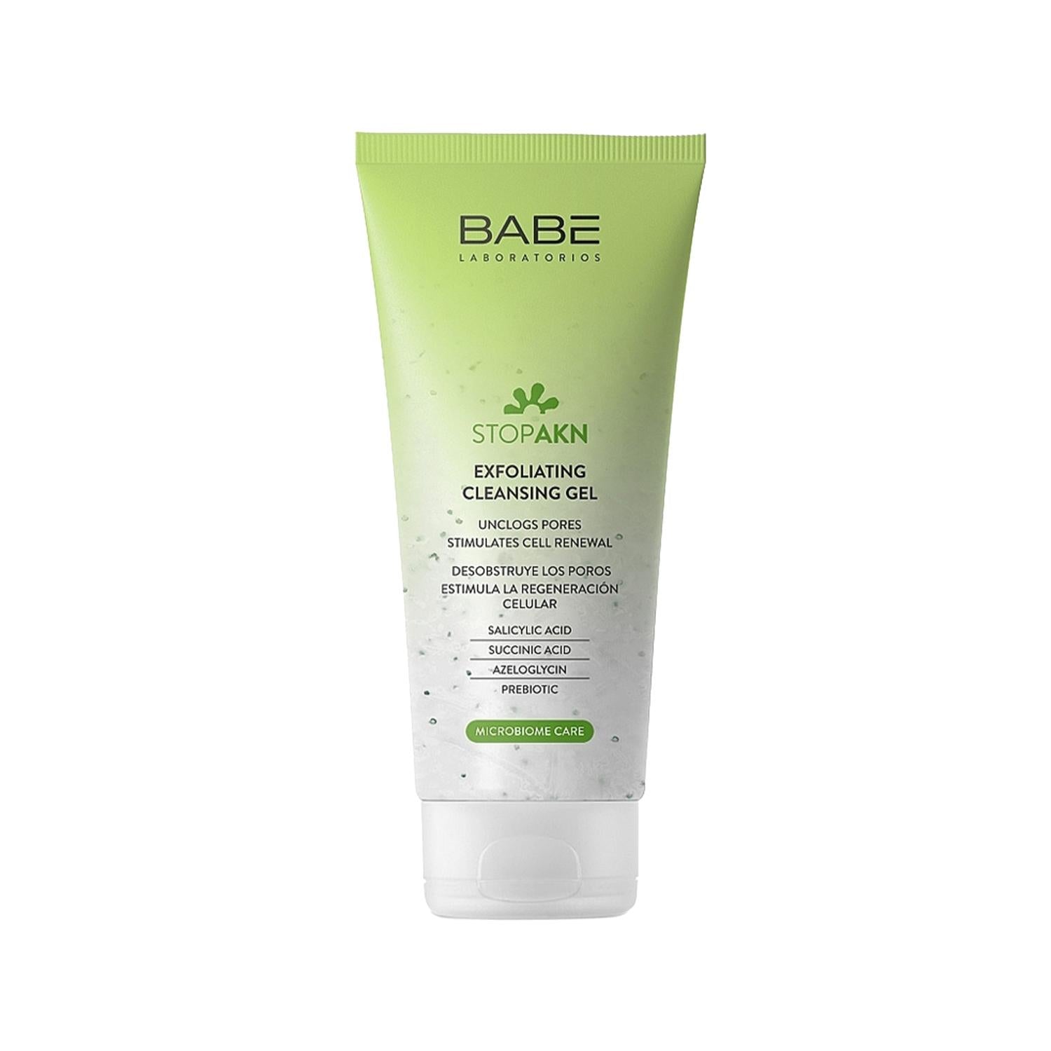 Babe Stop Akn Exfoliating Cleansing Gel: Unclog Pores, Fight Acne, & Reveal Radiant Skin - 6.76 fl oz