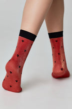 TheRanok.com Shimmering Socks Conte Fantasy - "Hearts" Designs — flat-lay composition