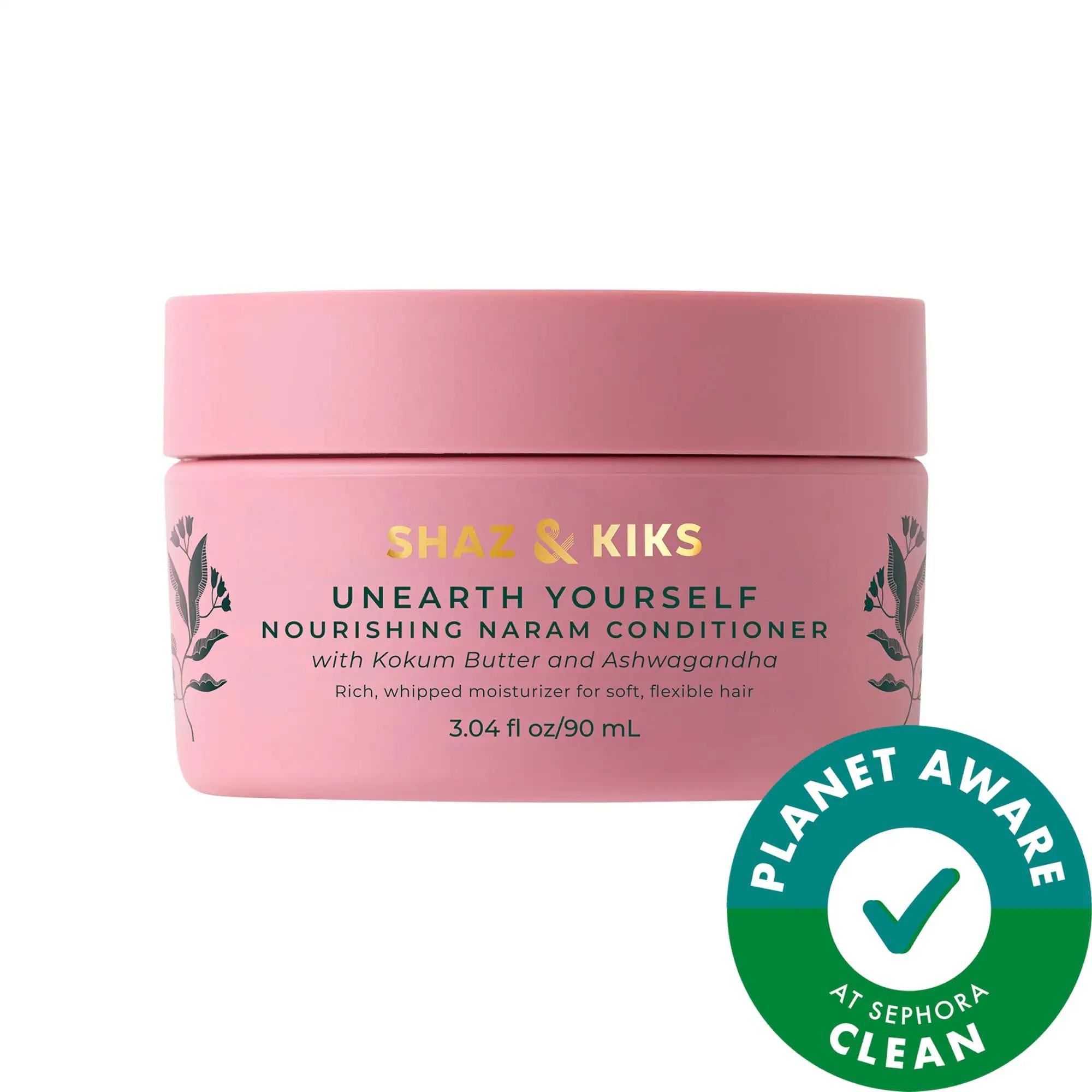 SHAZ & KIKS Mini Nourishing Naram Conditioner - Vegan Hair Care, Natural Moisturizer, Cruelty-Free, Ayurvedic Hair Conditioner